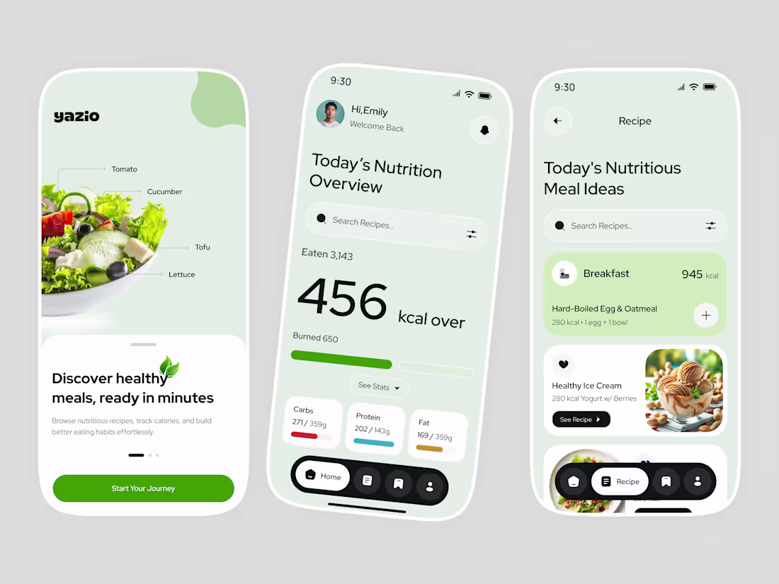 Cover image for Nutrition App UI Design for Meal Planning