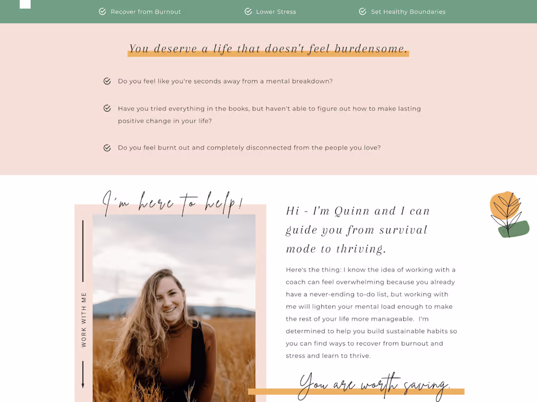 Cover image for Brand Design & Custom Web Design for Wellness Coach