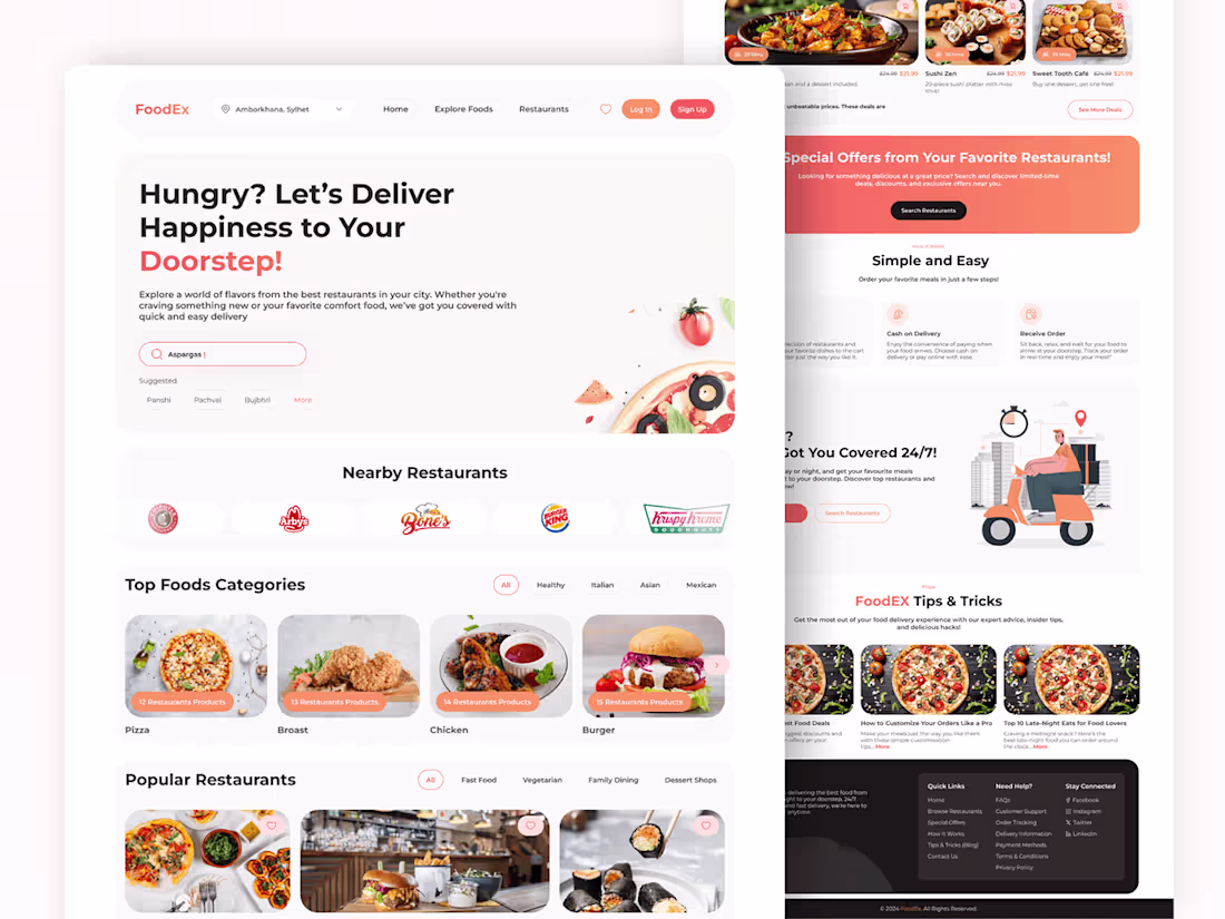 Cover image for Food Delivery Website :: Behance