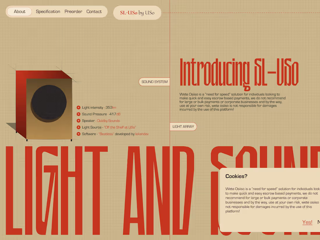 Cover image for SL-USo - Speaker design concept website 