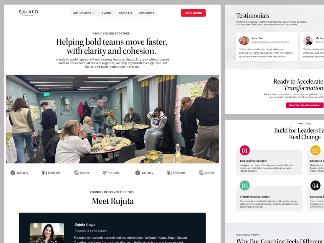 Cover image for Solved Together: Business Website Design