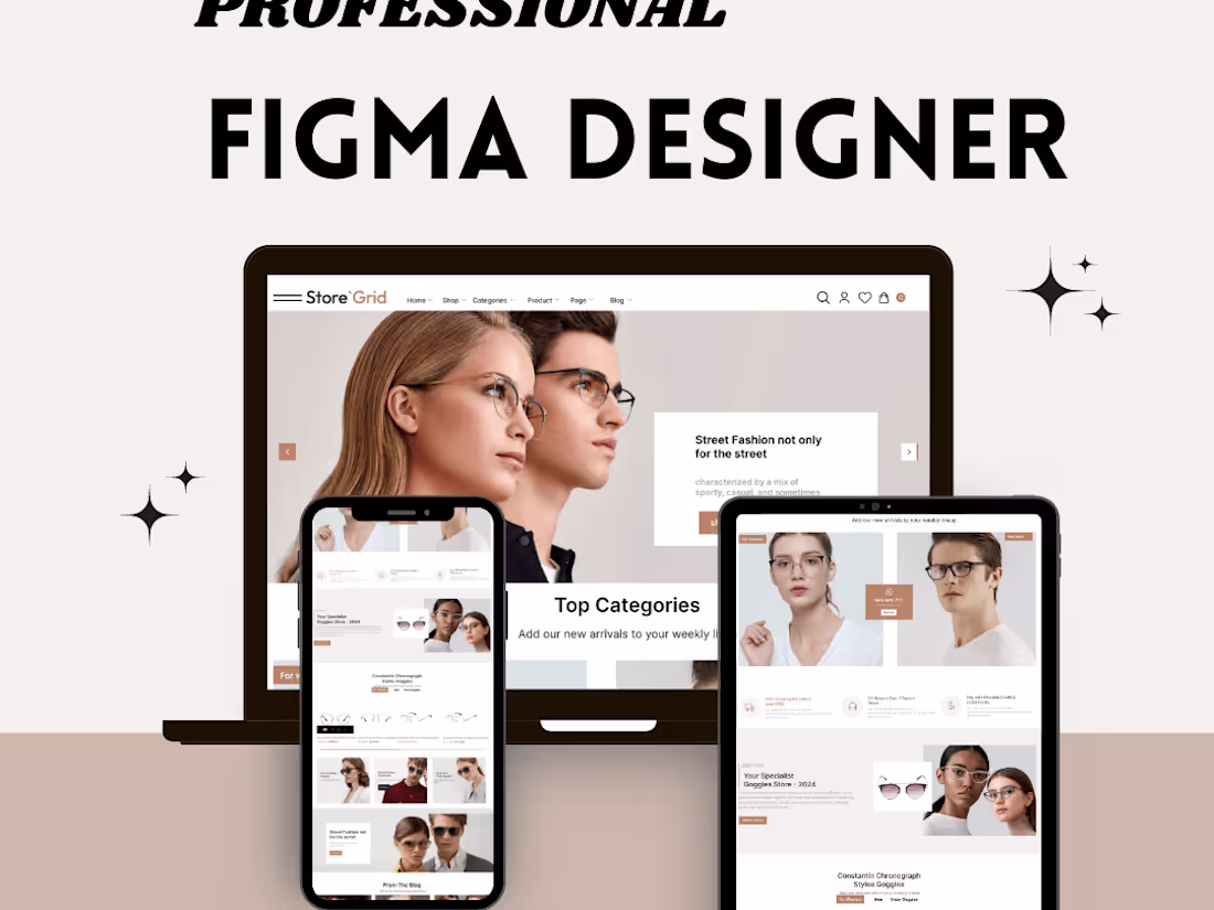 Cover image for I will design responsive website UI UX design in figma