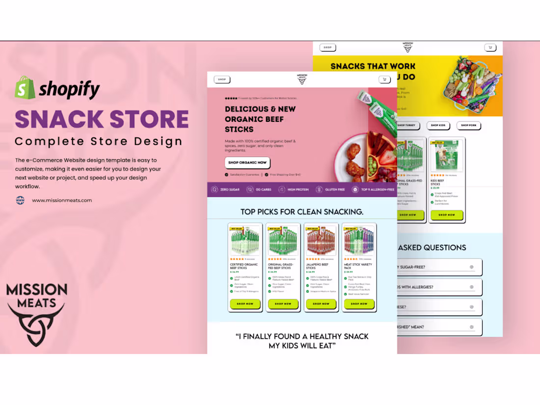 Cover image for Mission Meats eCommerce Redesign