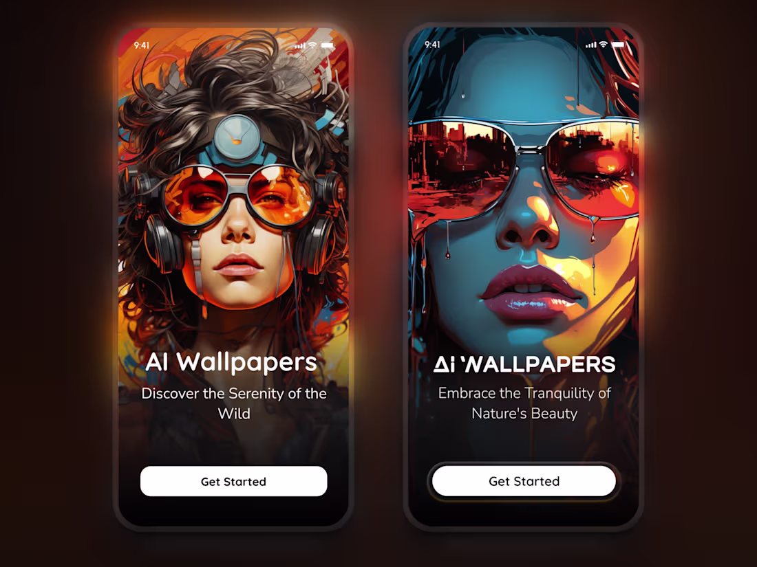 Cover image for Splash Screen UI — AI Wallpaper App Branding Design