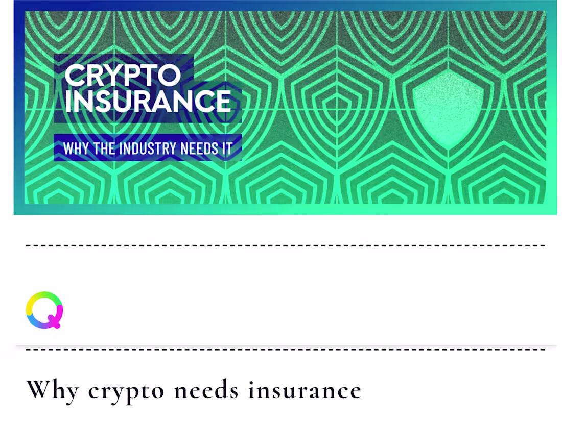 Cover image for Crypto Insurance- Why the Industry Needs it (SEO Blog)