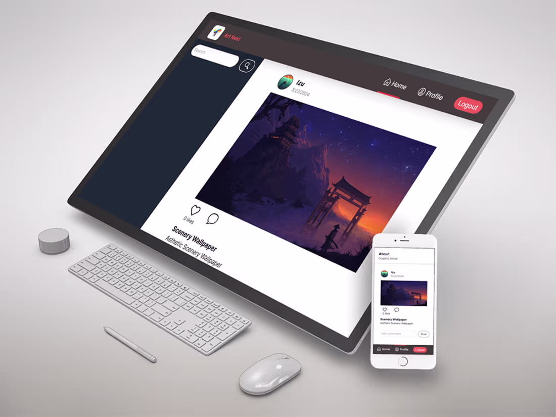 Cover image for Art-nest: Art Showcase Web App