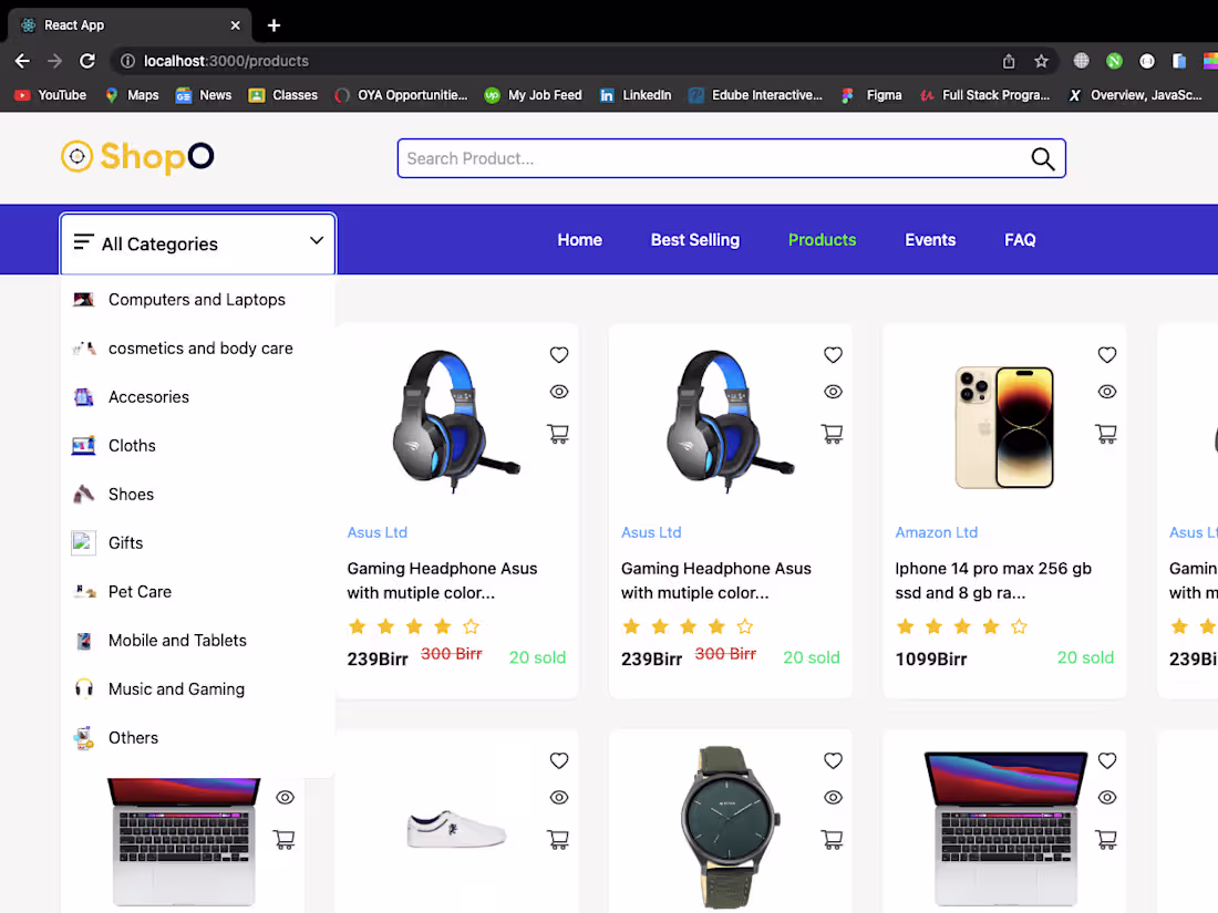 Cover image for E-commerce development using MERN Stack