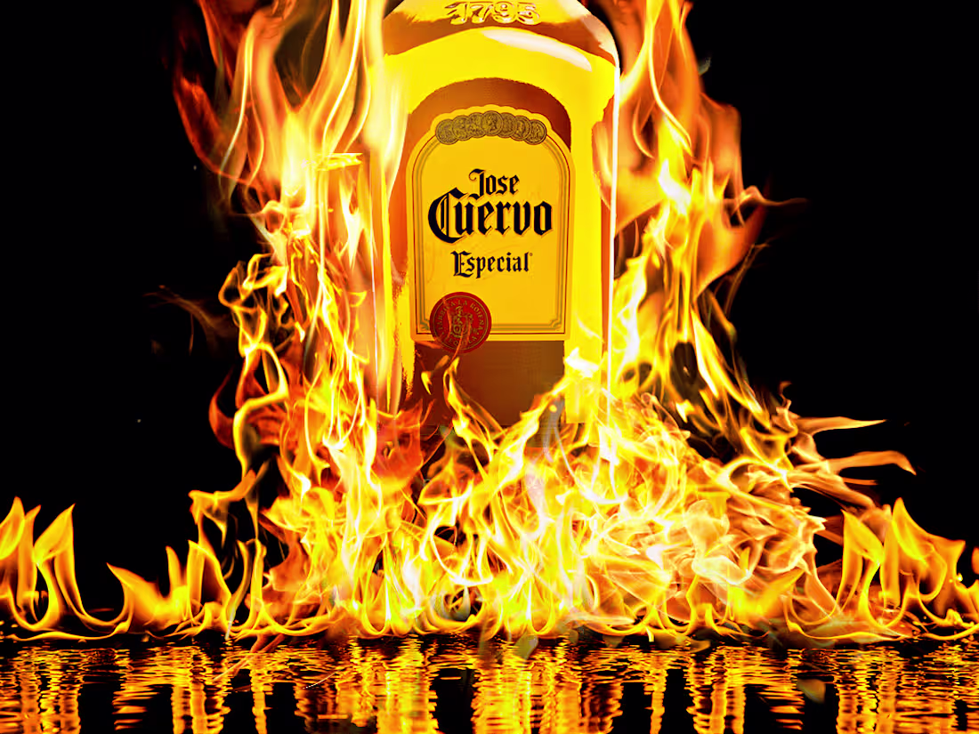 Cover image for Jose Cuervo on fire