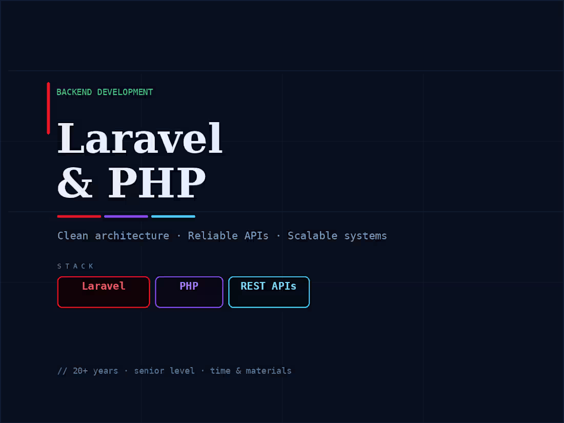 Cover image for Laravel & PHP Backend Development