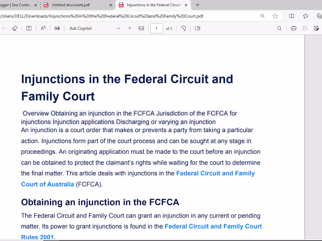 Cover image for Law blog for the USA Firm