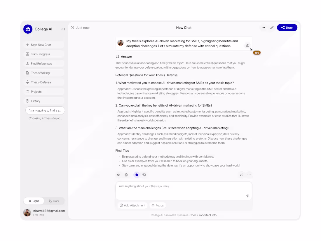 Cover image for Thesis AI Assistant