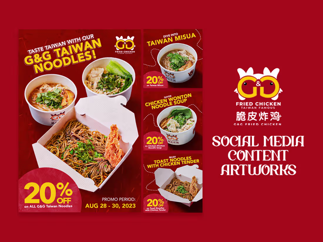 Cover image for G&G Taiwan Fried Chicken Social Media Content Artworks