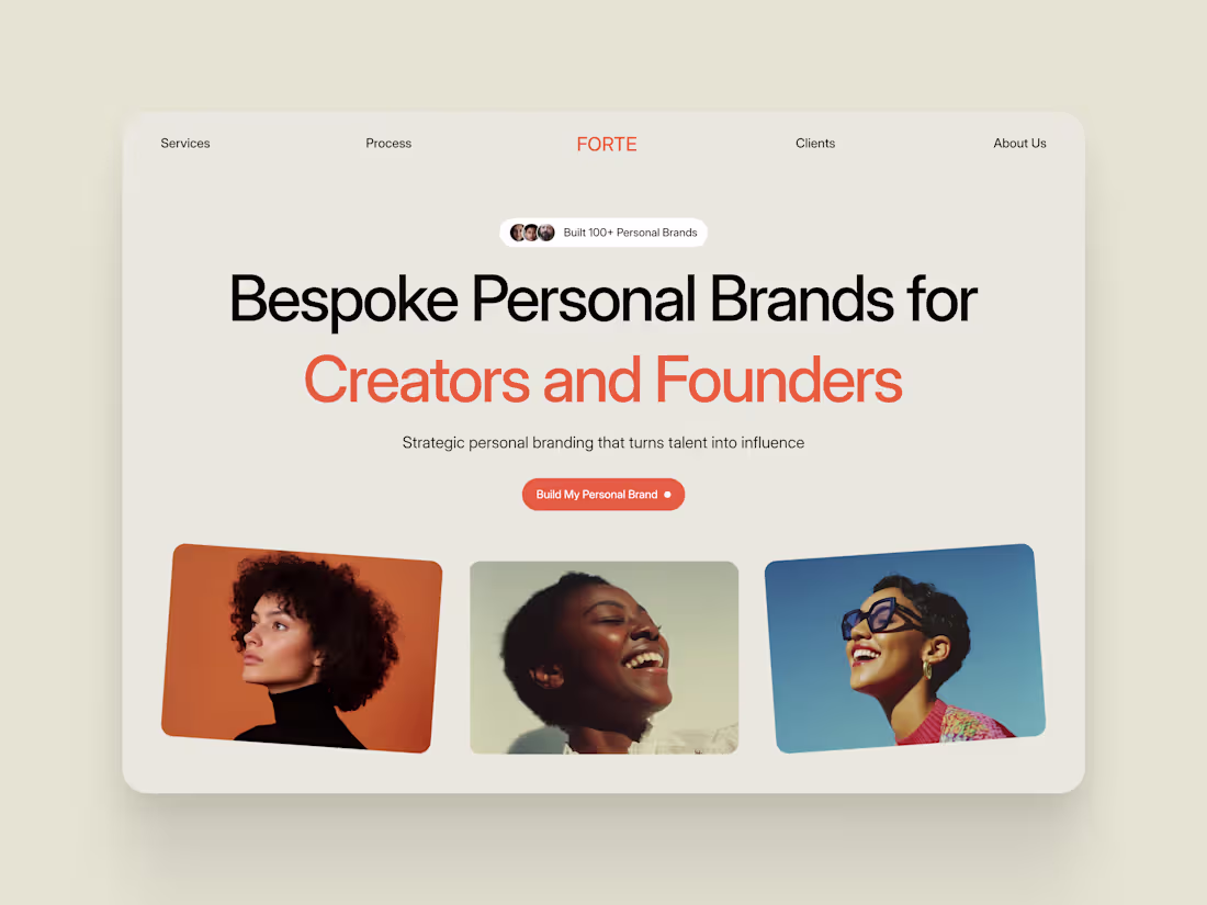 Cover image for Personal Branding Agency Framer Website Template