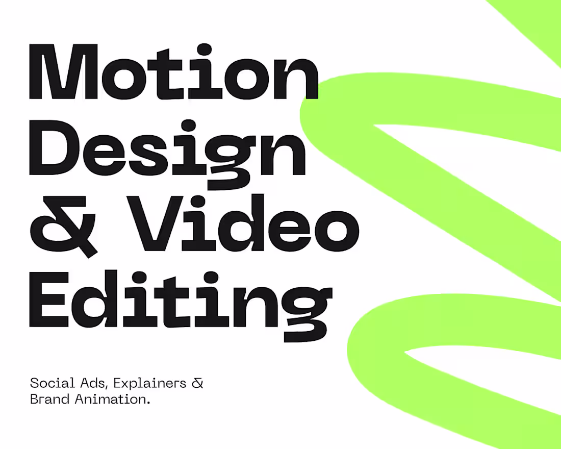 Cover image for Motion Design & Video Editing