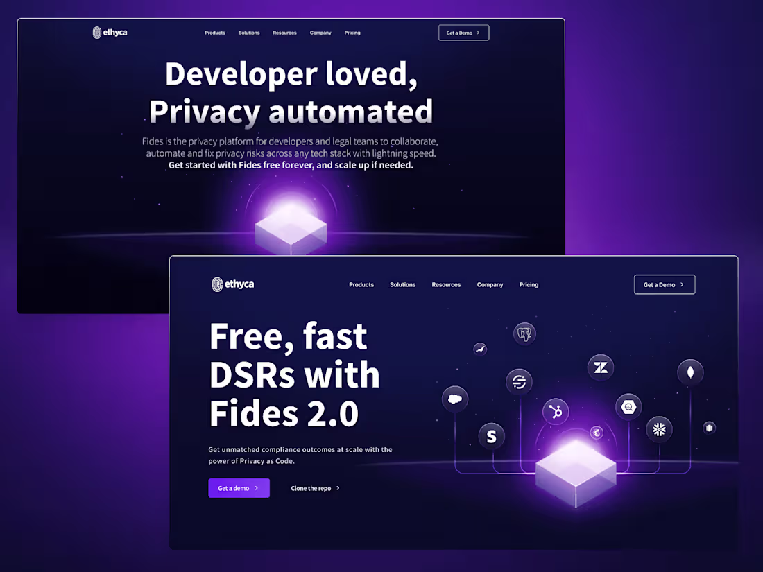 Cover image for Ethyca Brand Website 2023