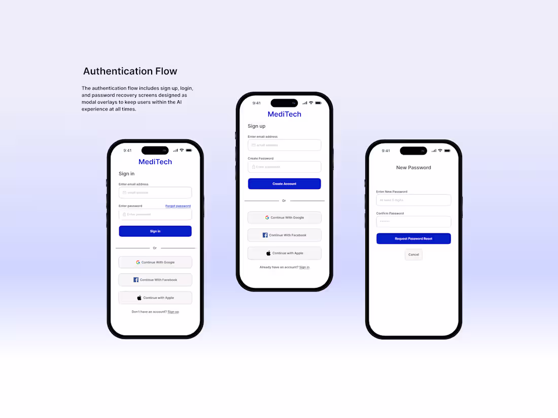 Cover image for Designed a complete authentication flow