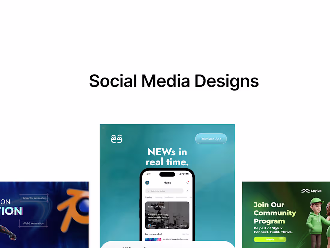 Cover image for Social Media Designs Portfolio