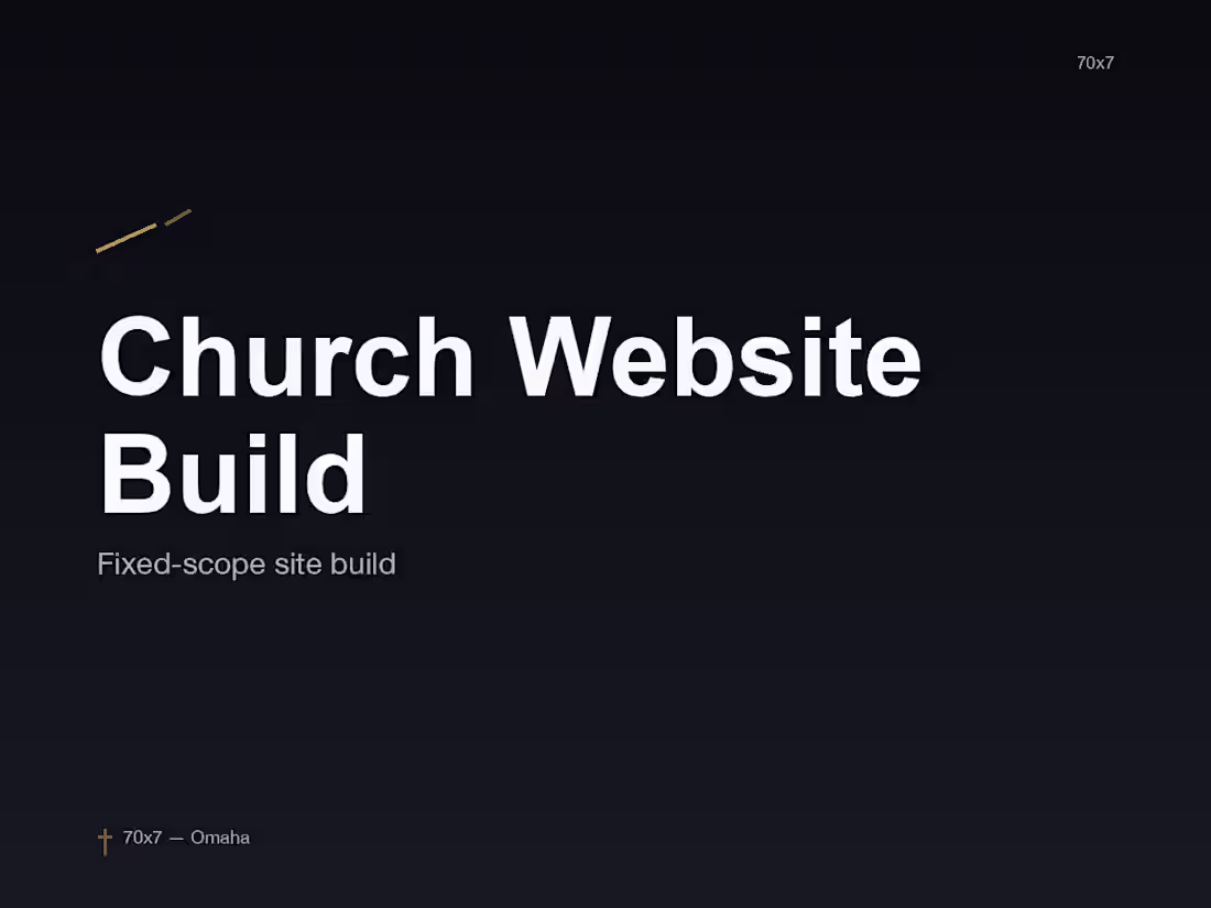 Cover image for Church Website Build