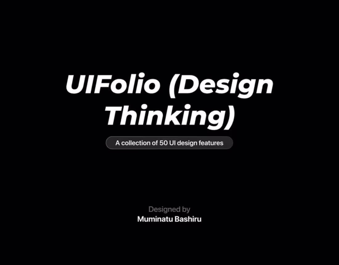 Cover image for UIFolio (50 Design Thinking)