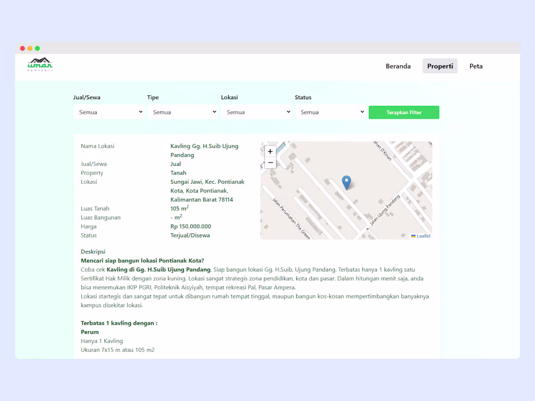 Cover image for Leaflet Implementation on Property Website
