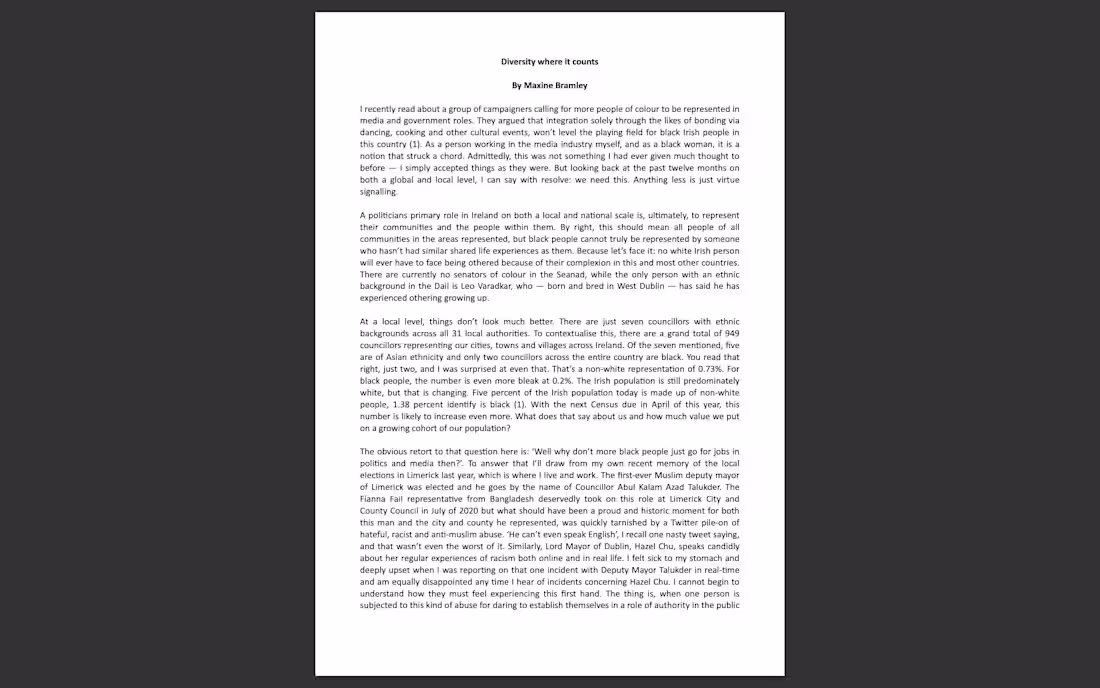 Cover image for A thought piece on diversity