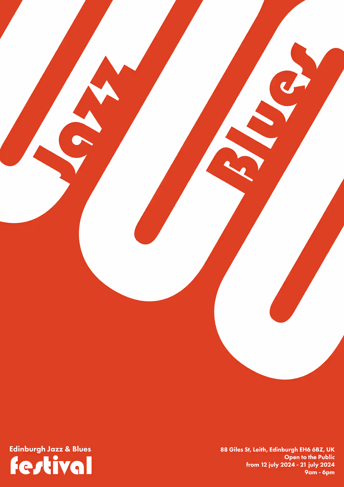 Cover image for Jazz & Blues — Typographic Poster