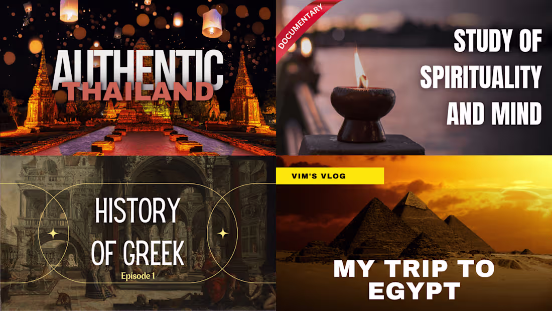 Cover image for Youtube Thumbnails for Documentary Videos