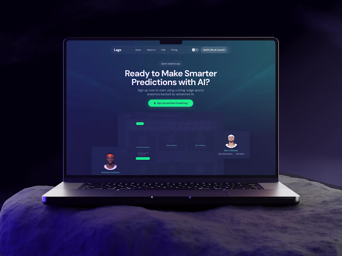 Cover image for Sports Prediction App | Landing page