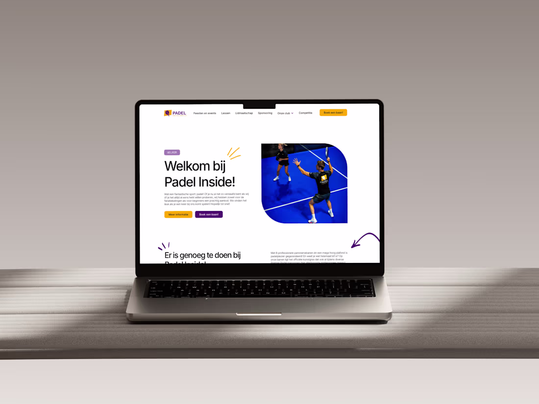 Cover image for Website for Padel Inside Zwolle