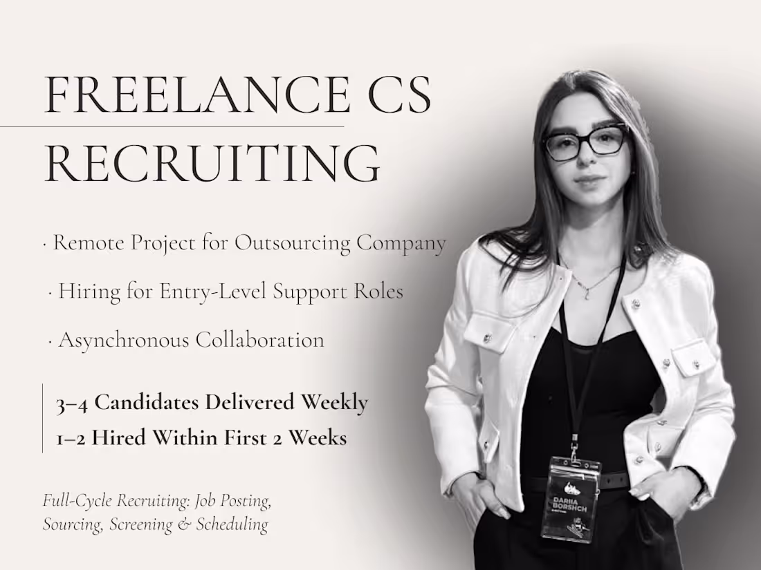 Cover image for Freelance Recruiting for Outsourcing Company