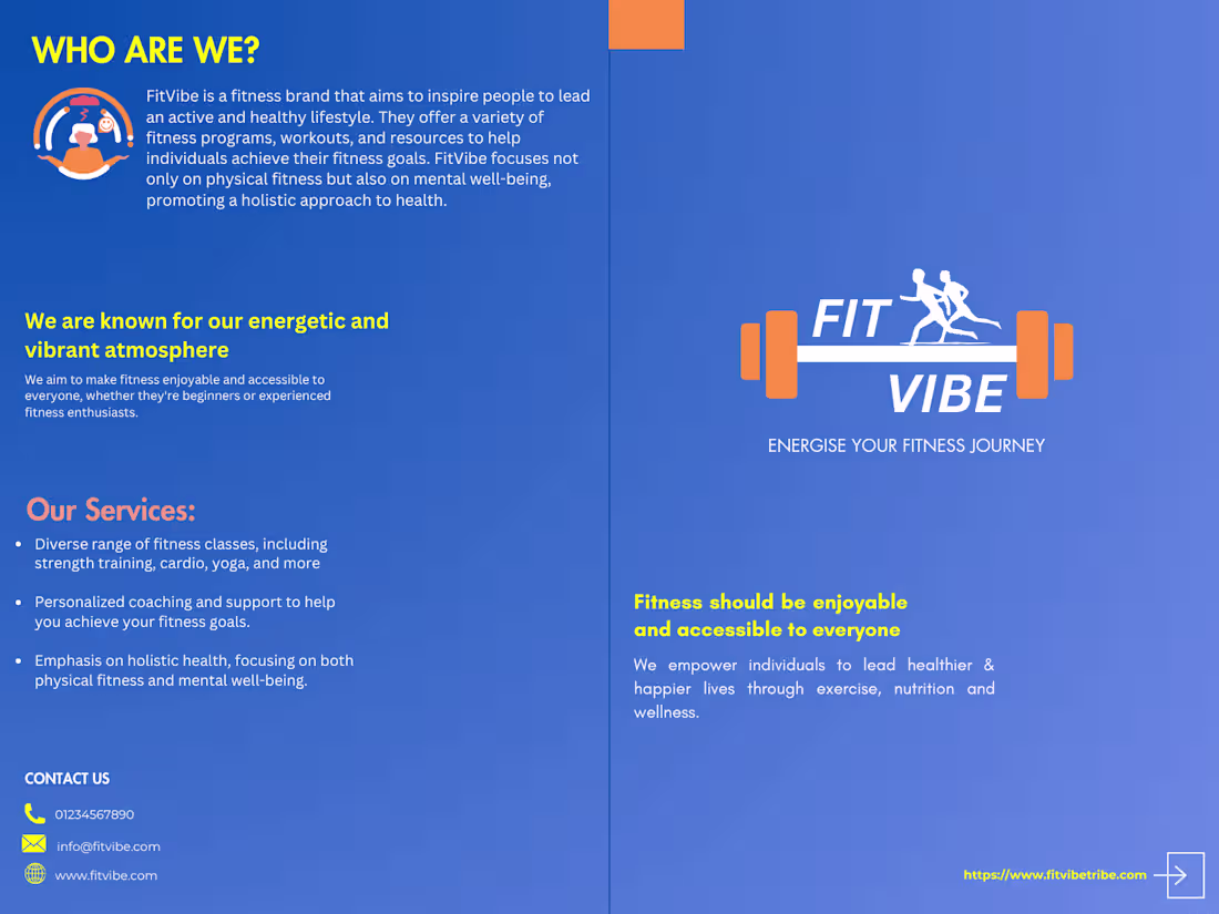 Cover image for Brochure Design - Fitness Brand