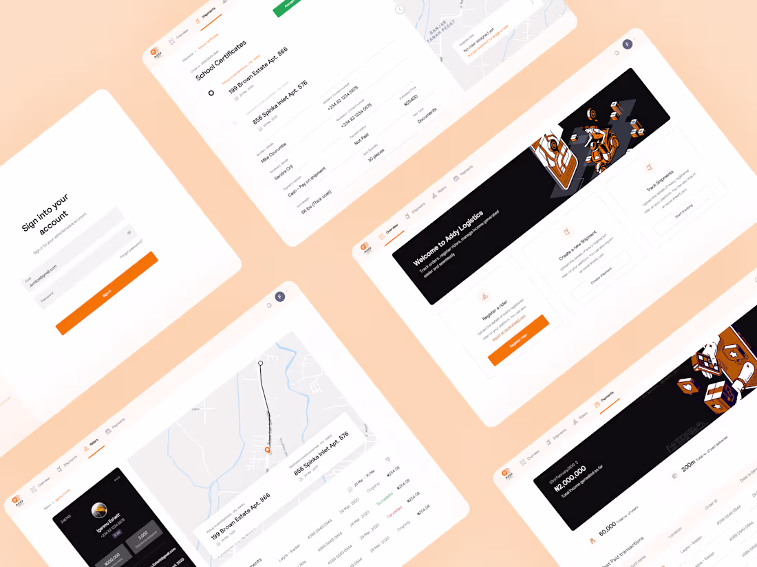 Cover image for Worked on Addy Logistics, a SaaS transportation design a whi...