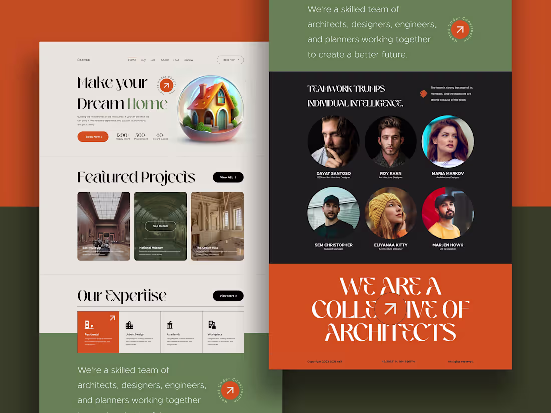 Cover image for Construction Agency Website UI Landing Page - Frasurbane