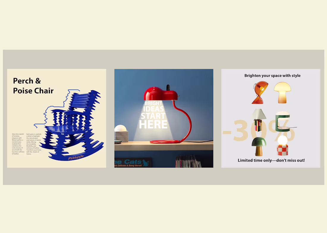 Cover image for Furniture store instagram posts