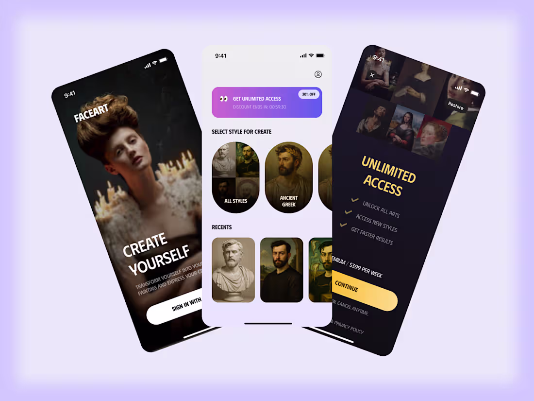 Cover image for FaceArt AI-Powered Artistic Photo Transformation App
