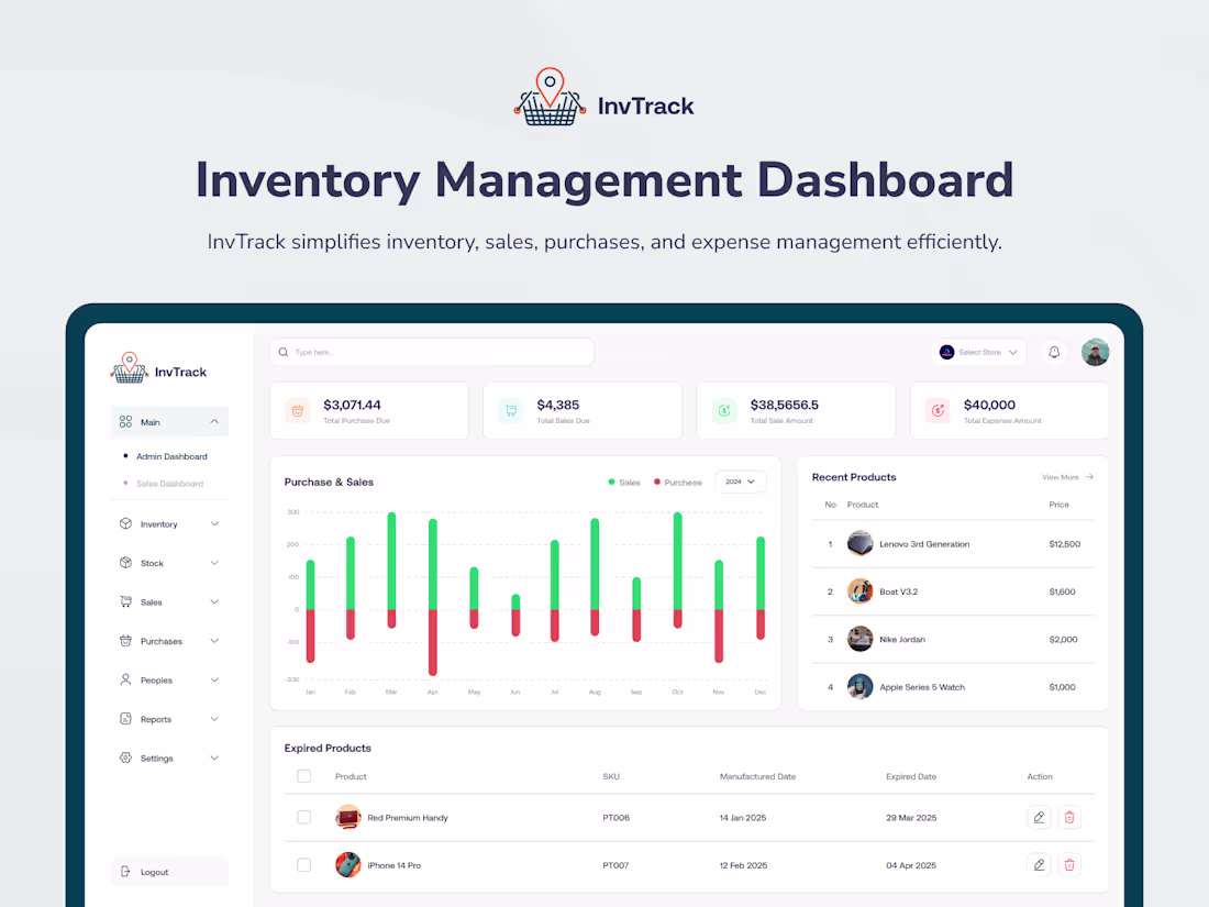Cover image for InvTrack - Inventory Management System