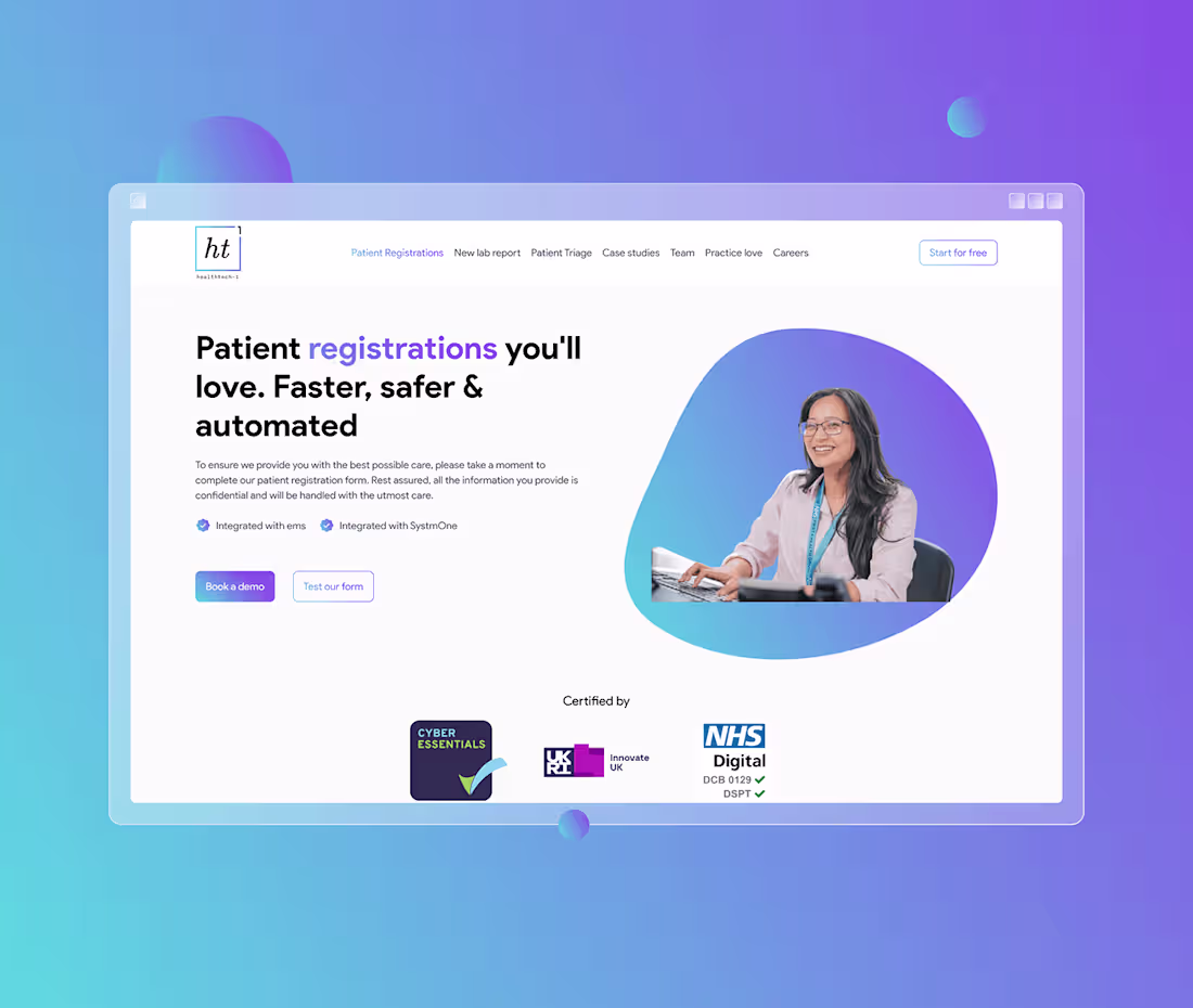 Cover image for Healthtech-1 Landing Page Redesign :: Behance