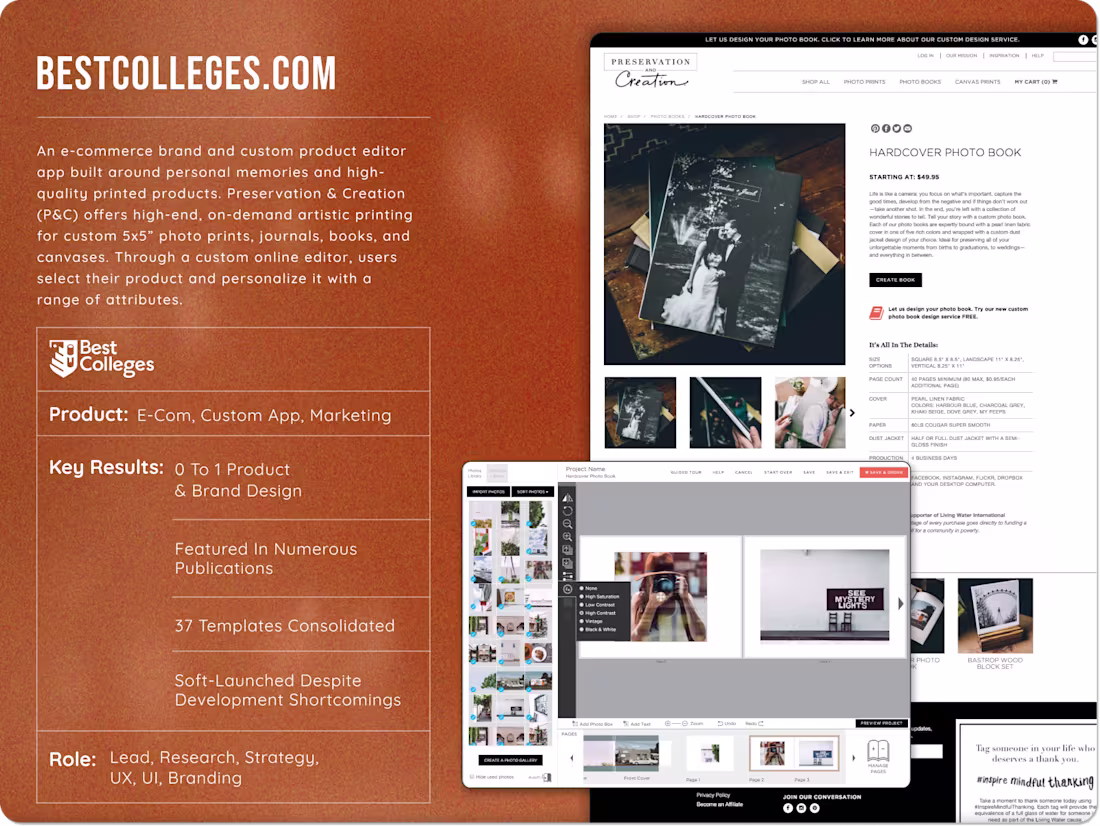 Cover image for Preservation & Creation - Ecommerce, App, Branding