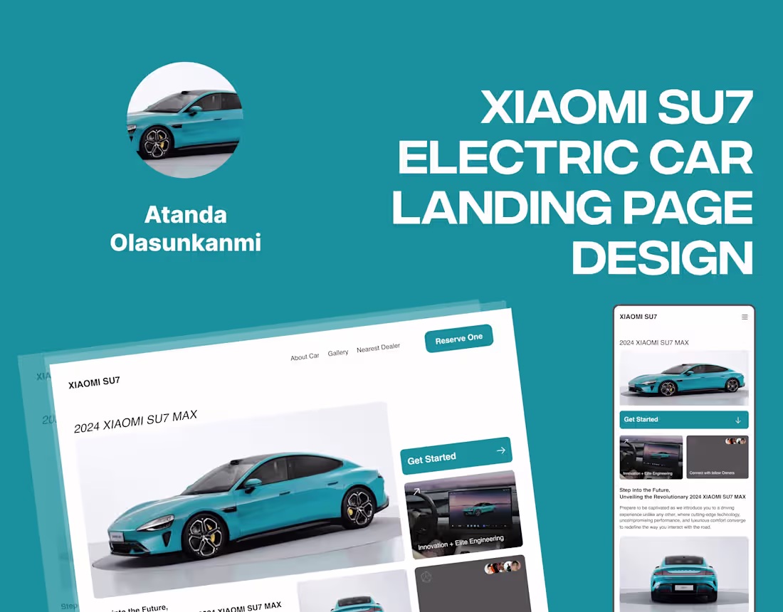 Cover image for Unveiling The XIAOMI SU7 Electric Car Landing Page