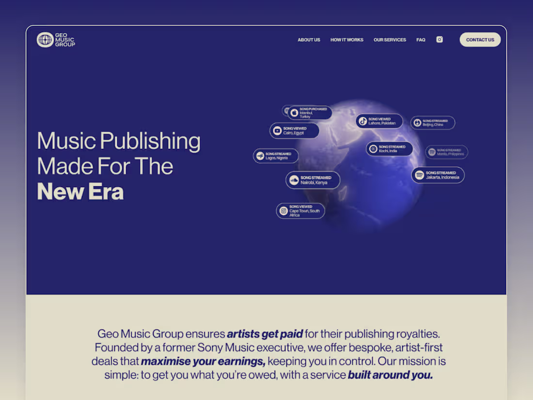 Cover image for Geo Music Group Website Design and Development