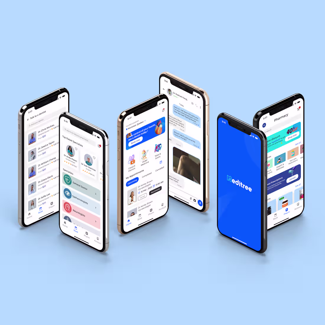 Cover image for Meditree Healthtech App UI Design