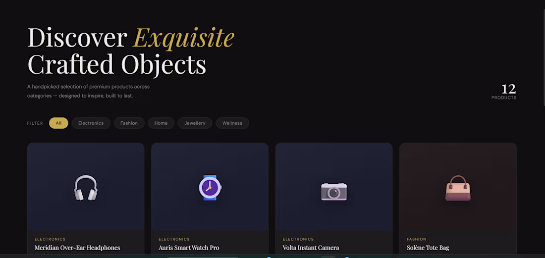 Cover image for product showcase website