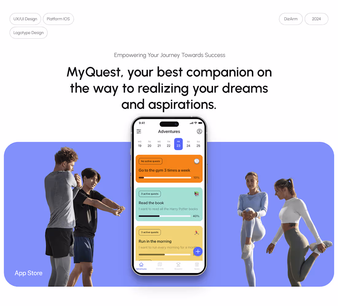 Cover image for GOAL-SETTING MOBILE APP | IOS APP | LOGOTYPE DESIGN