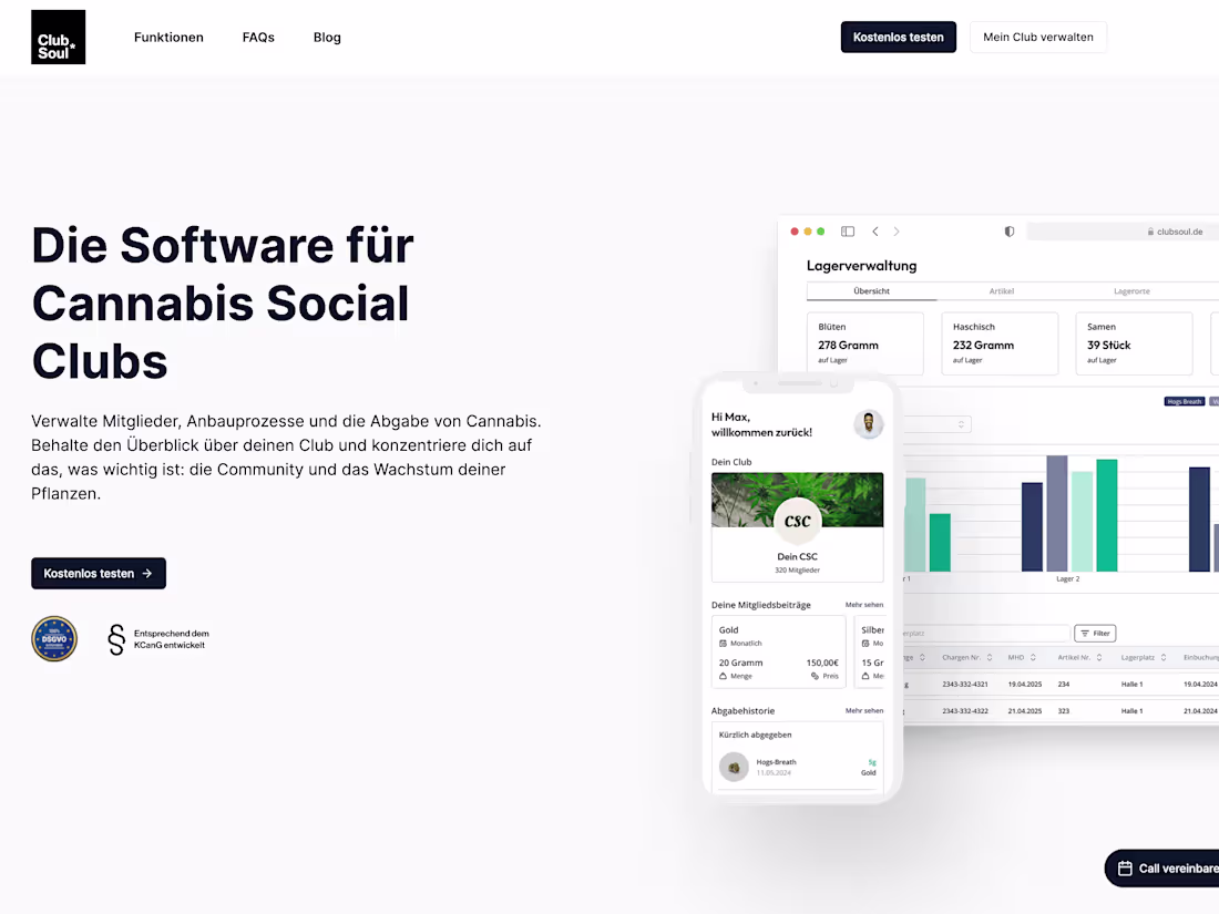 Cover image for ClubSoul Landing Page