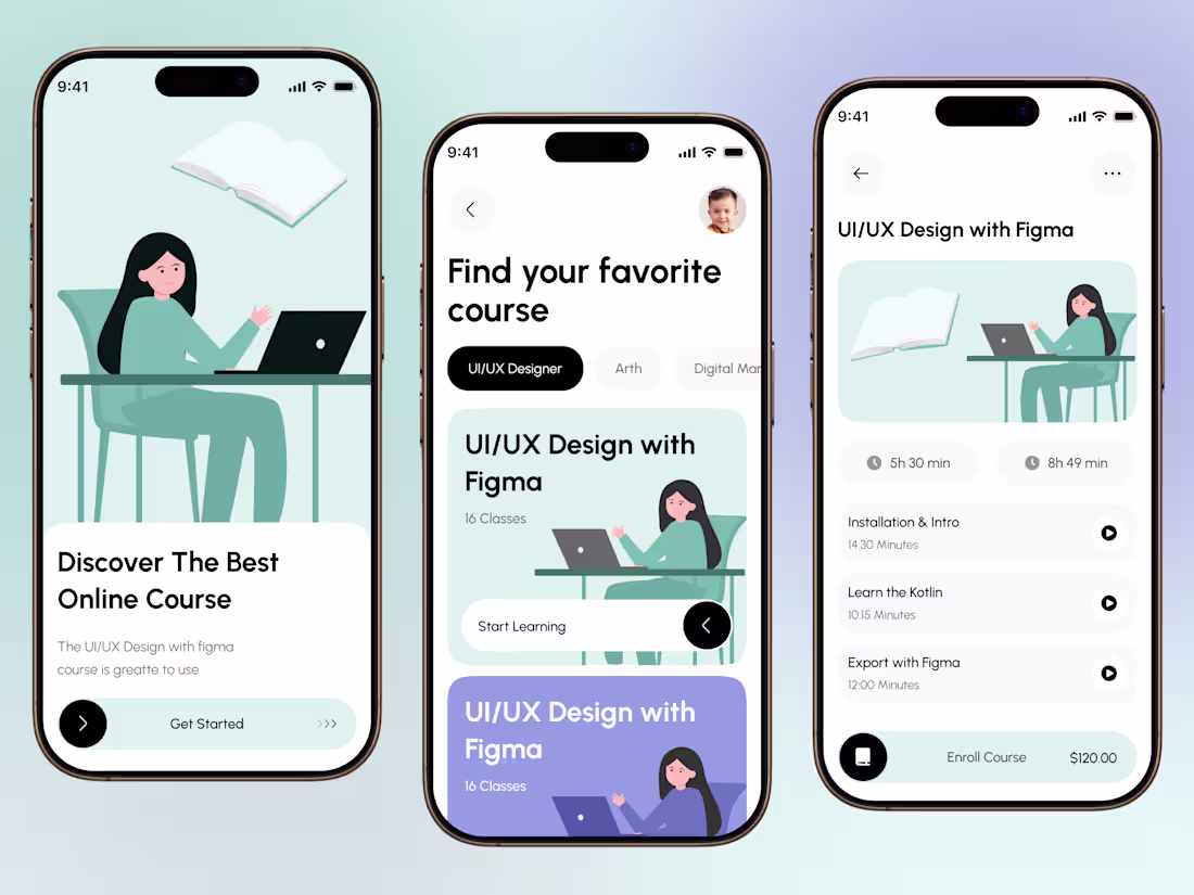 Cover image for Learnify – Online Learning Mobile App UI
