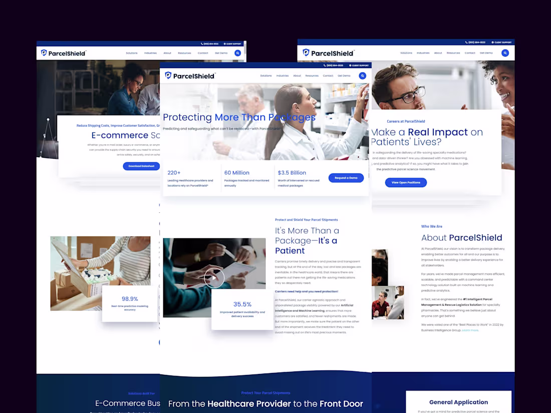 Cover image for Website Design & Development, Banding Optimize || ParcelShield