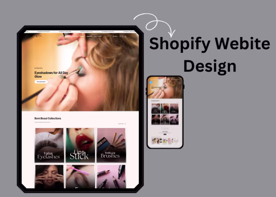 Cover image for Designed modern Shopify makeup store