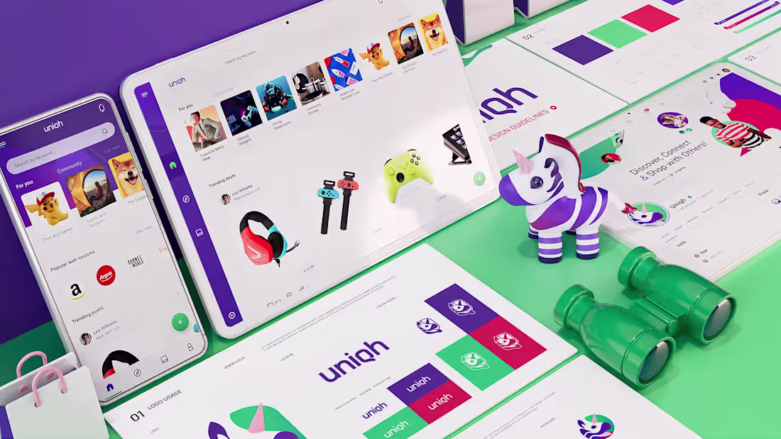 Cover image for Uniqh Brand Identity & UI