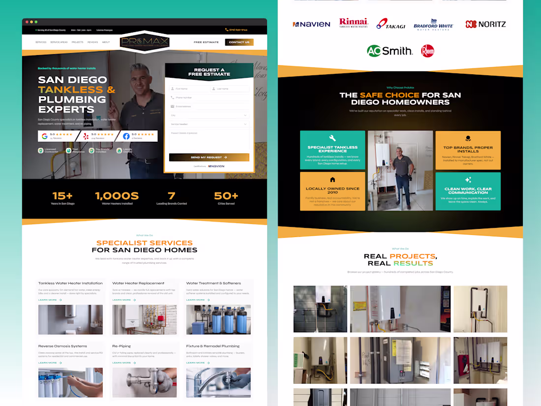 Cover image for ProMax Plumbing Website Design