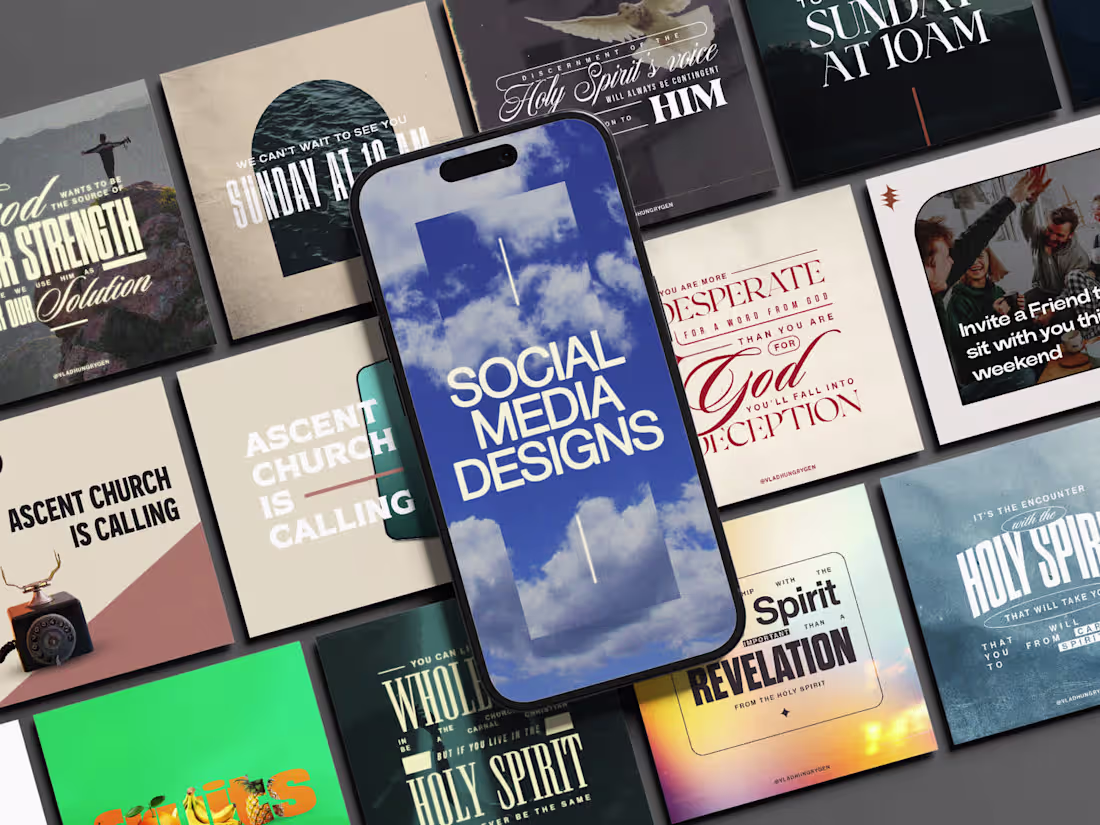 Cover image for Sermon Slides and Social Designs for Churches